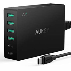 2 Chargeur de smartphone - Aukey chargeur secteur USB 60W